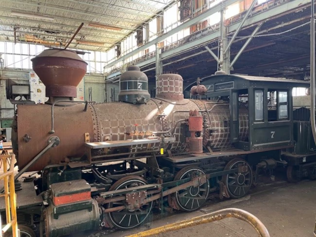 barn find train vintage steam train